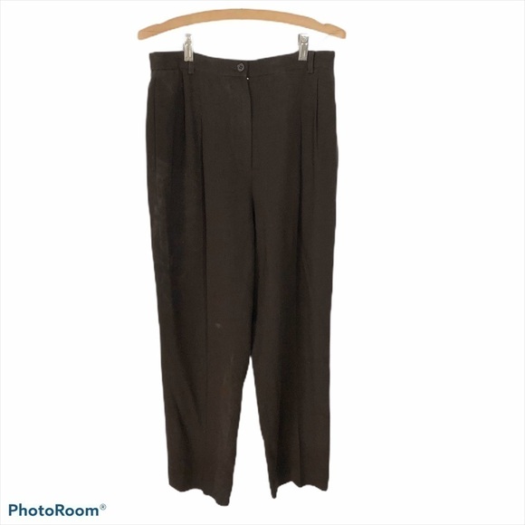 Carlisle 100% Wool High Waisted Brown Pants Sz 10 - Picture 1 of 8